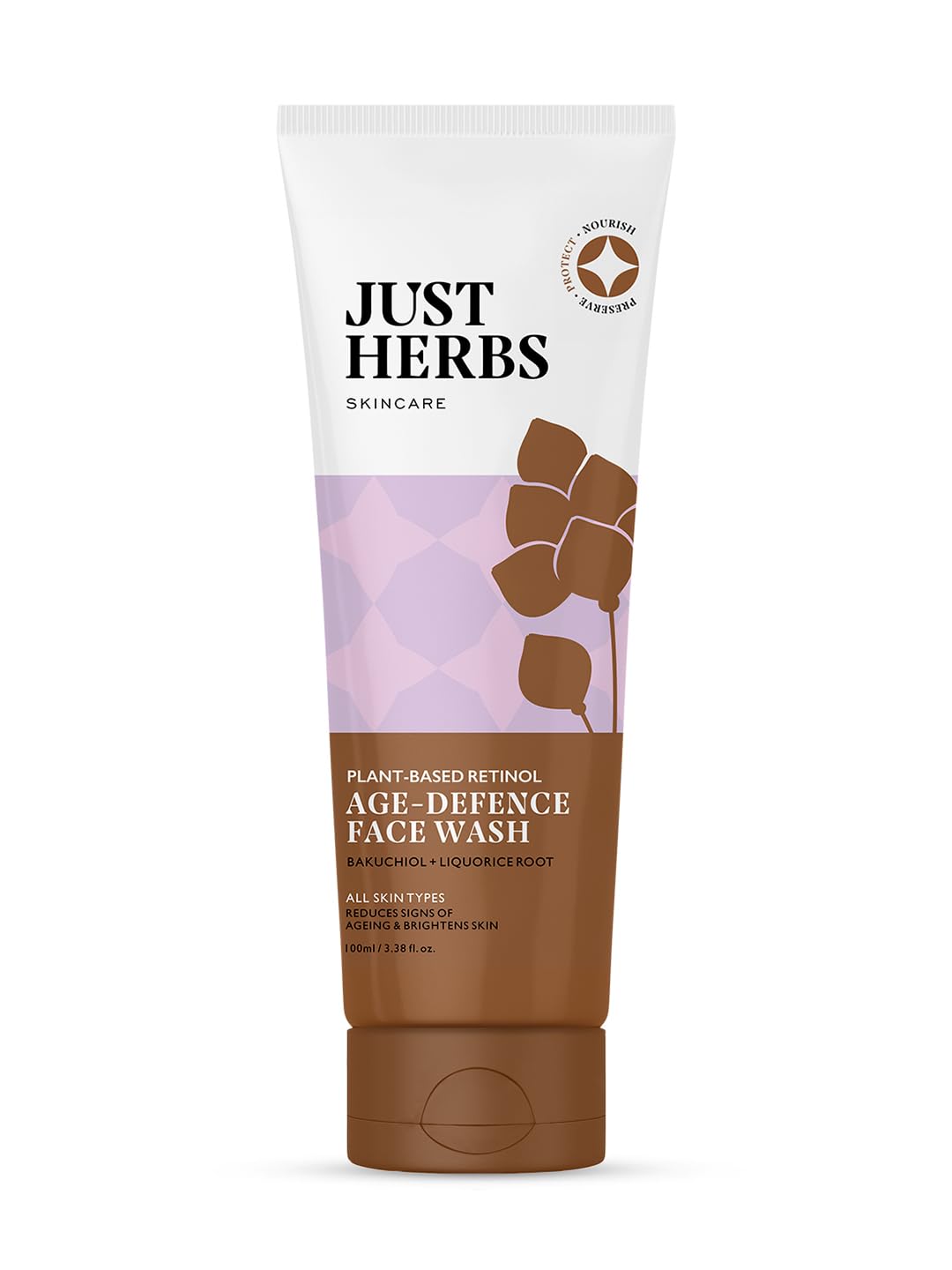 Just Herbs Plant-based Retinol Face Wash For Fine Lines,Wrinkles & Dark Spots All Skin Types Men & Women - 100ml