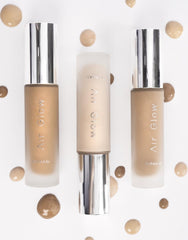 Farmasi Air Glow Foundation, Deeply hydrating and Lightweight Skincare Effects, Sea-Water formula, Natural-looking Skin Hydrated Softer and Smooter, Buildable Hylauronic Coverage 1 Fl Oz / 30 ML - N12