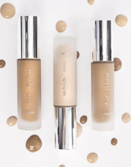 Farmasi Air Glow Foundation, Deeply hydrating and Lightweight Skincare Effects, Sea-Water formula, Natural-looking Skin Hydrated Softer and Smooter, Buildable Hylauronic Coverage 1 Fl Oz / 30 ML - W09