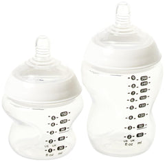 Tommee Tippee Closer to Nature Newborn Baby Bottle Starter Set | Breast-Like Nipple, Anti-Colic Wide Neck Bottles with Slow and Medium Flow Nipples- 9 Piece Set