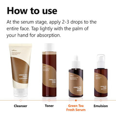 IsNtree Green Tea Fresh Sebum Control Serum for Oily Skin,1.69fl. oz