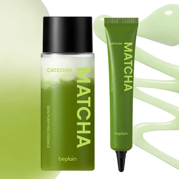 beplain Matcha Catechin Duo, 5% Niacinamide Essence & Cream for Dark Spots
