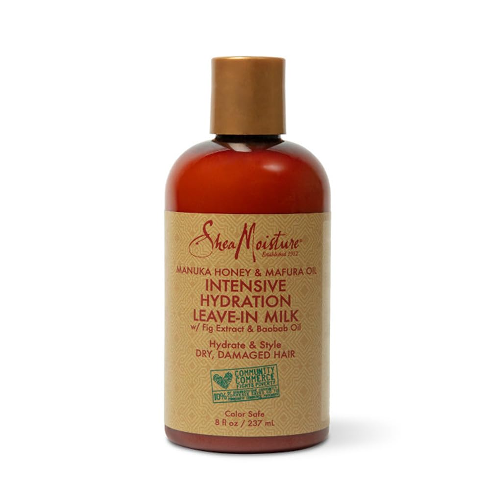 SHEA MOISTURE Manuka Honey and Mafura Oil Intensive Hydration Leave In Milk, 237 ml, Multi