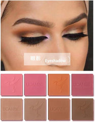 UCANBE 8-Color Blush & Contour Palette - Versatile Face Sculpting, Highly Pigmented Matte, Smooth Natural Finish, Long-Lasting Bronzer & Blush Powder. (8-Color Contour & Blush Palette, STUB083-01)