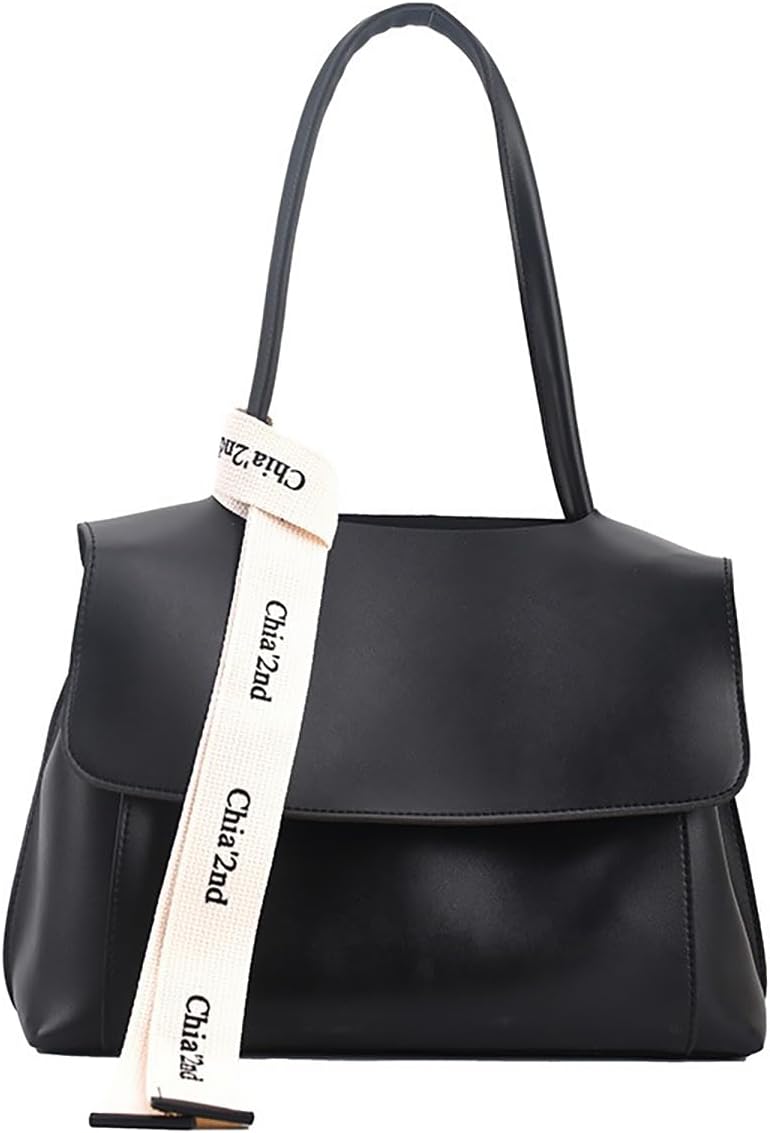 Tote Bags for Women Shoulder Bag Ladies Handbags Soft Faux Leather Tote Bag, Big Capacity Purse for Women - Black
