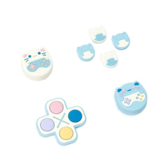 GeekShare Silicone Cross D-Pad Button Caps Set Joystick Cover - ABXY Key Buttons Sticker Compatible with Switch/OLED Game Console - Gaming Cat