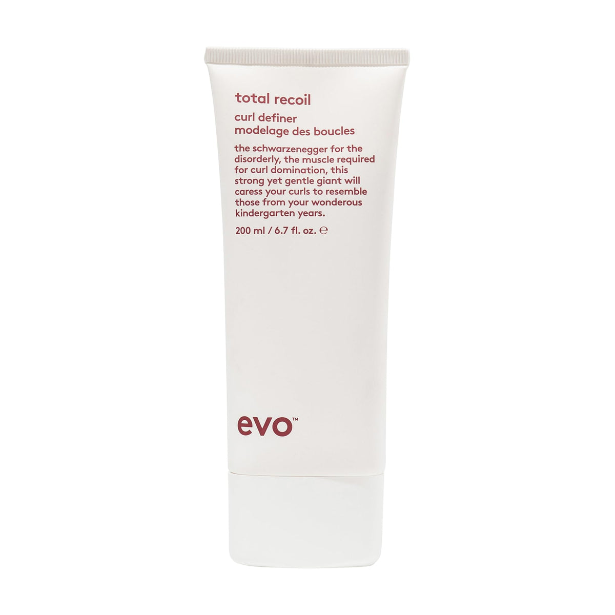EVO Total Recoil Curl Definer - Strong Hold Defining Cream - Enhances Natural Curl Pattern & Reduces Frizz - Humidity Control - 200ml / 6.7 fl.oz