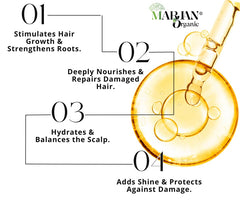 Organic Hair Growth Oil Serum 30ml | Strengthening Treatment with Organic Castor, Jojoba, Hemp Seed, Avocado & Sesame Oils + Essential Oils (Cedarwood Atlas, Peppermint, Tea Tree, Lavender, Niaouli