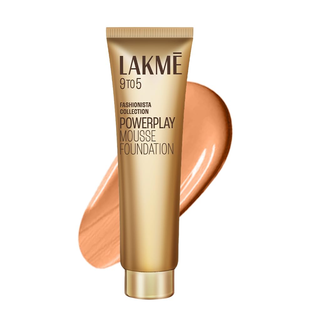 Lakme 9 to 5 Weightless Mousse Foundation, Ivory Pink, 25g