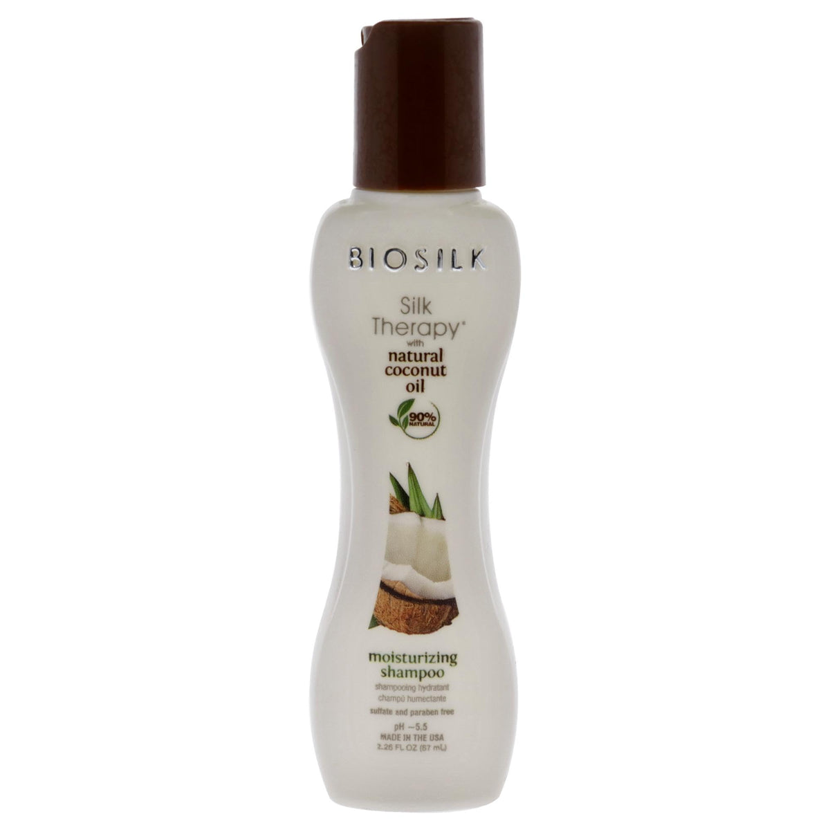 Biosilk Silk Therapy with Organic Coconut Oil Moisturizing Shampoo for Unisex - 2.26 oz