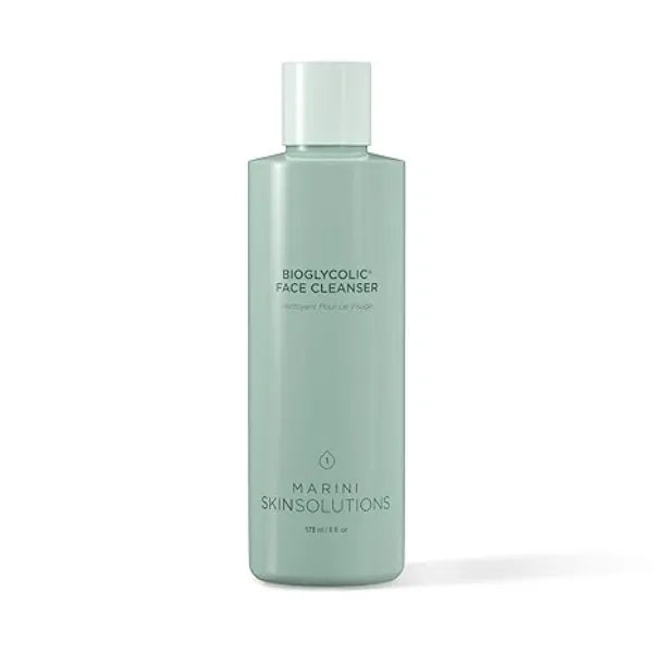 Marini SkinSolutions Bioglycolic Face Cleanser Gentle Resurfacing Facial Wash with Glycolic Acid Non Foaming, Non Irritating  Made in the USA 6 fl oz
