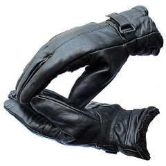 Leather Gloves for Men Women Winter Bike Cycling Riding Driving Motorcycle Gym Sports Warm Snow-Proof Anti-Slip with Protective Hand Lining Free Size