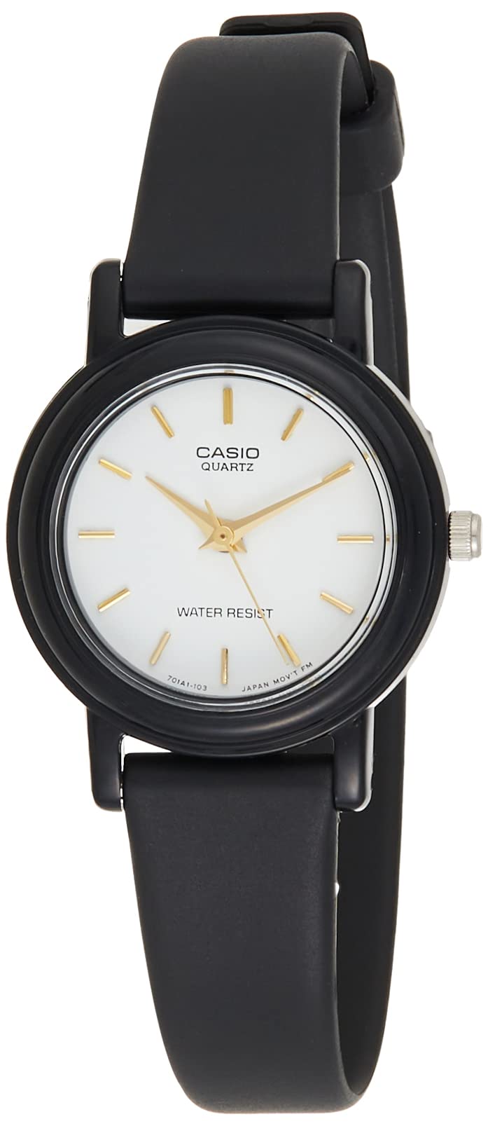 Casio Analog Display Quartz Watch For Women Black/Gold/White