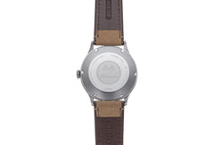 ORIENT 'Bambino Version 4' Japanese Automatic/Hand Winding Stainless Steel and Leather Dress Watch - Silver