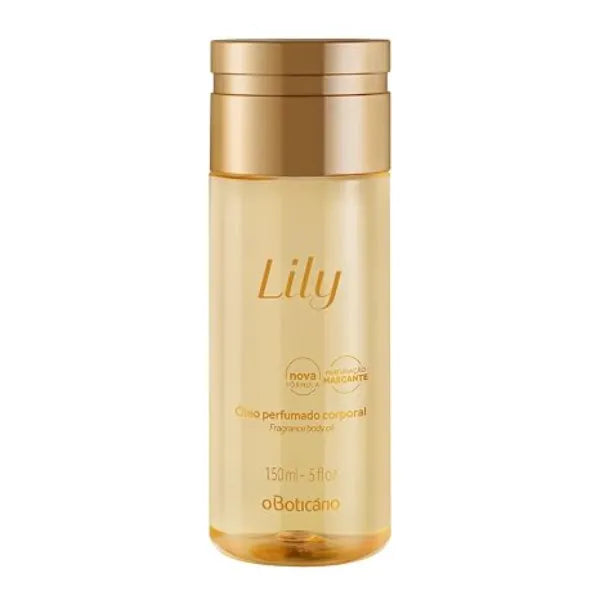 O BOTICARIO Lily Scented Body Oil, Lightweight and Fast Absorbing Moisturizing Body Oil, 5 Ounce Dry touch scented body oil providing 48 hour hydration. Leaves a glass skin glow that outperforms classic body oils.