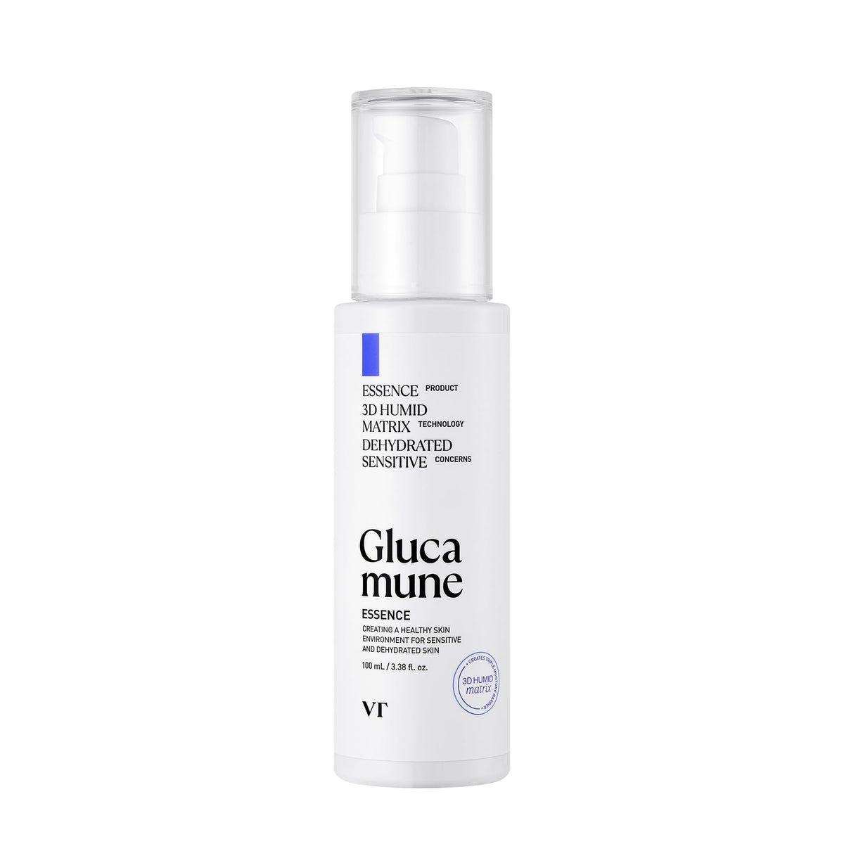 VT Cosmetics Glucamune Essence | Plant-based mucin, Soothing&Calming Essence for All Skin Types (3.38 Fl Oz/100ml).