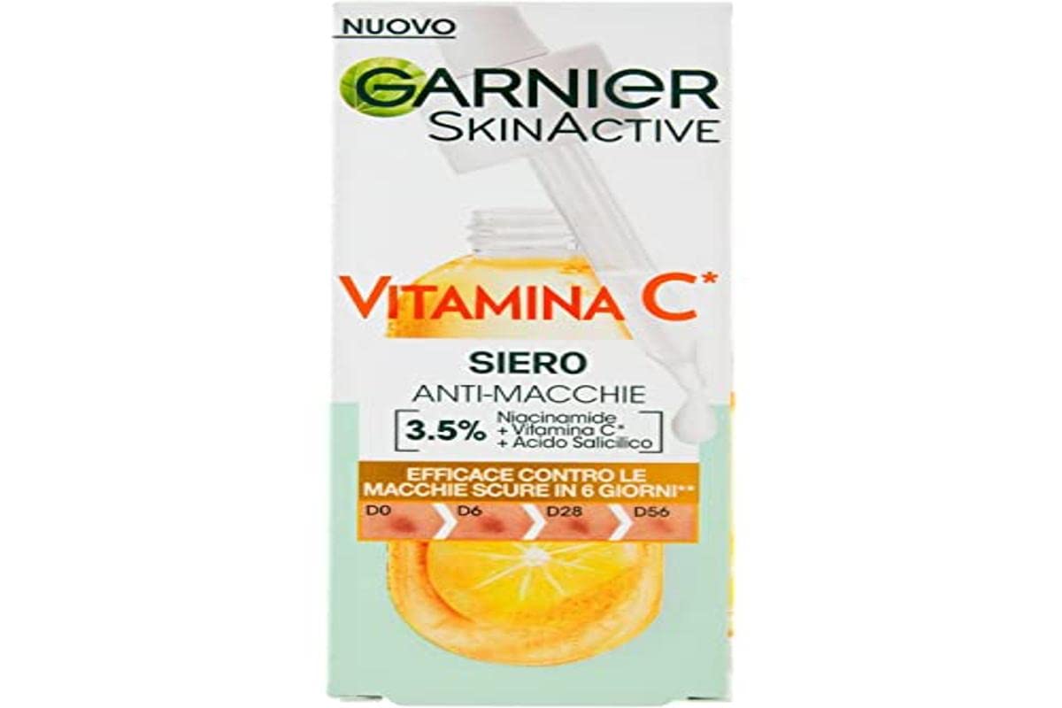 Garnier Bright Complete 30× Vitamin C Booster Serum 30 ml – Anti‑Dark Spot & Brightening Face Serum with Niacinamide & Salicylic