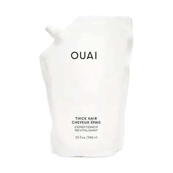 OUAI Thick Hair Conditioner Refill Moisturizing Conditioner for Dry, Frizzy Hair Keratin, Marshmallow Root, Shea Butter and Avocado Oil Paraben, Phthalate & Sulfate Free