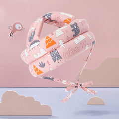 Baby Head Protector - Baby Helmet for Crawling Walking Running - No Bumps and Soft Cushion - Adjustable Protective Cap Infant Baby Safety Headguard Suitable for Children Learning to Walk（Pink）