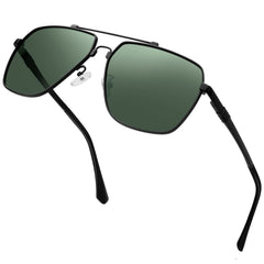 KANASTAL Polarized Sunglasses for Men Women, Large Memory Metal Frame Lightweight Sun Glasses 100% UV400 Protection Shades for Driving