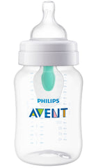 Philips Avent Anti-colic Baby Bottle with AirFree Vent, Clear, 9 Ounce, 4 Pack, SCF403/44
