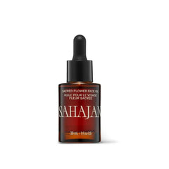 Sahajan Sacred Flower Oil with Bakuchiol & Sacred Lotus | Ayurvedic Kumkumadi Face Oil that Targets Fine Lines, Dark Spots & Wrinkles | Brightens & Evens Skin Tone | Daily Restoring Skin Care | 1 oz