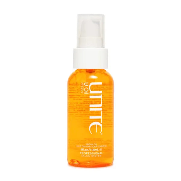 UNITE Hair U Oil Argan Infused Hair Oil for Hydration, Shine & Frizz Control – Smooths, Softens & Protects Without Weighing Hair Down – Ideal for All Hair Types & Textures, 4 Fl Oz