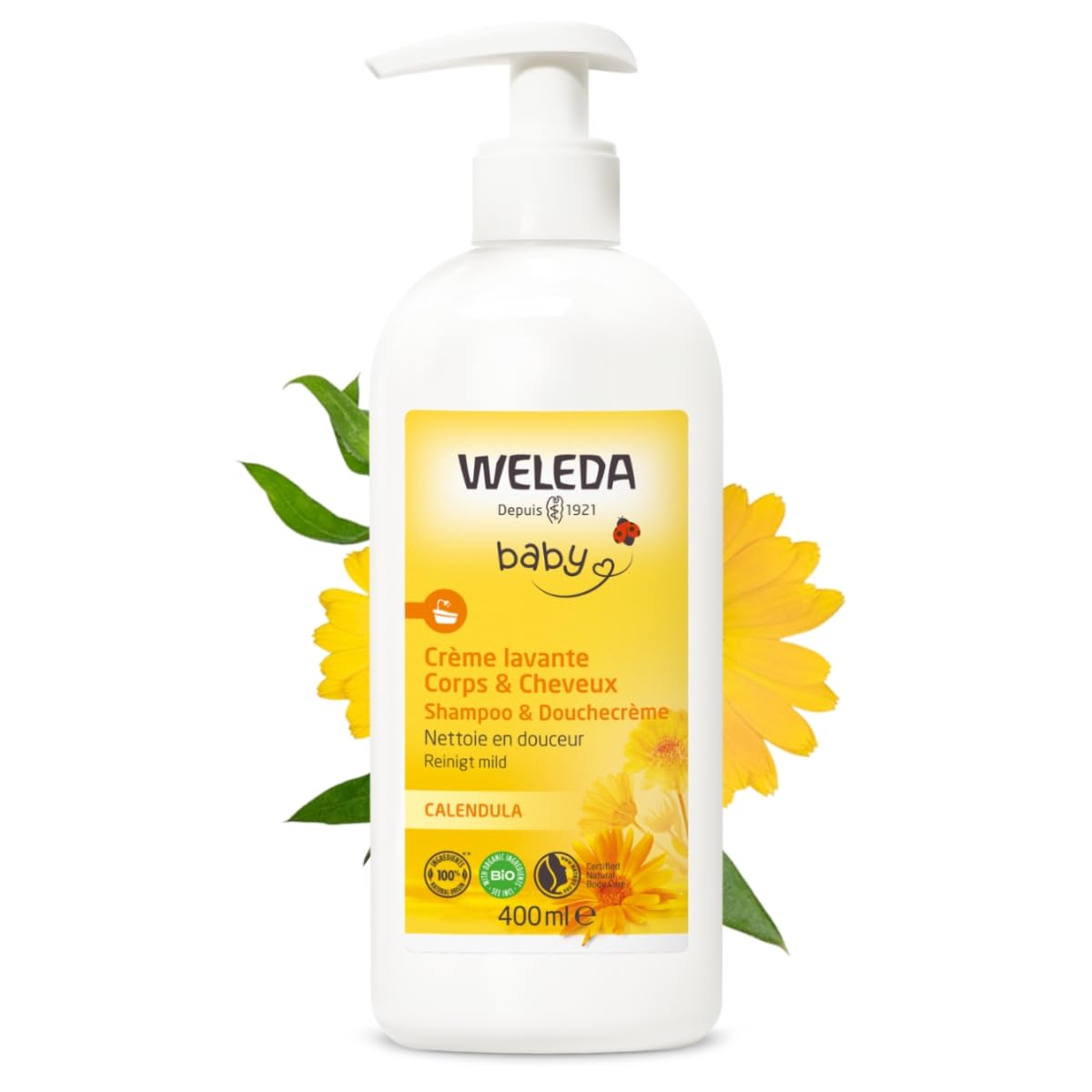 Weleda Baby Wash Cream for Body and Hair Calendula 400ml