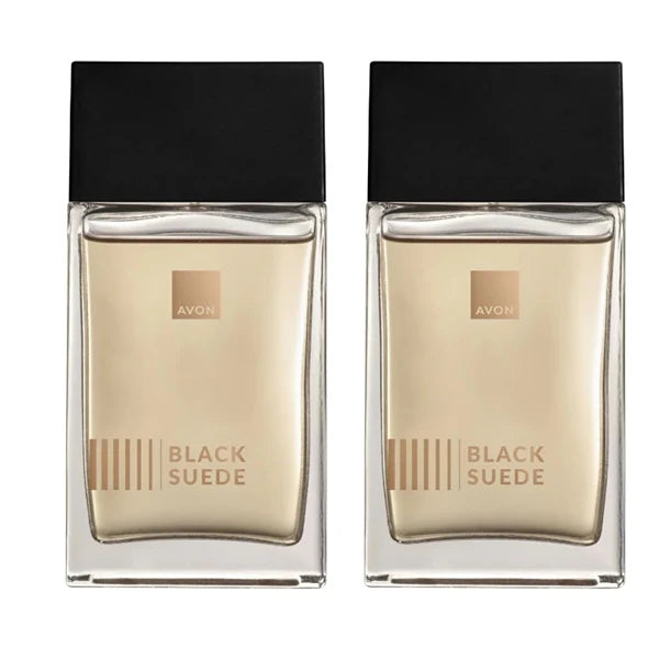 Avon Black Suede for Men Eau De Toilette Spray – 3.4 fl.oz (100 ml) – Classic Scent - Pack of 2