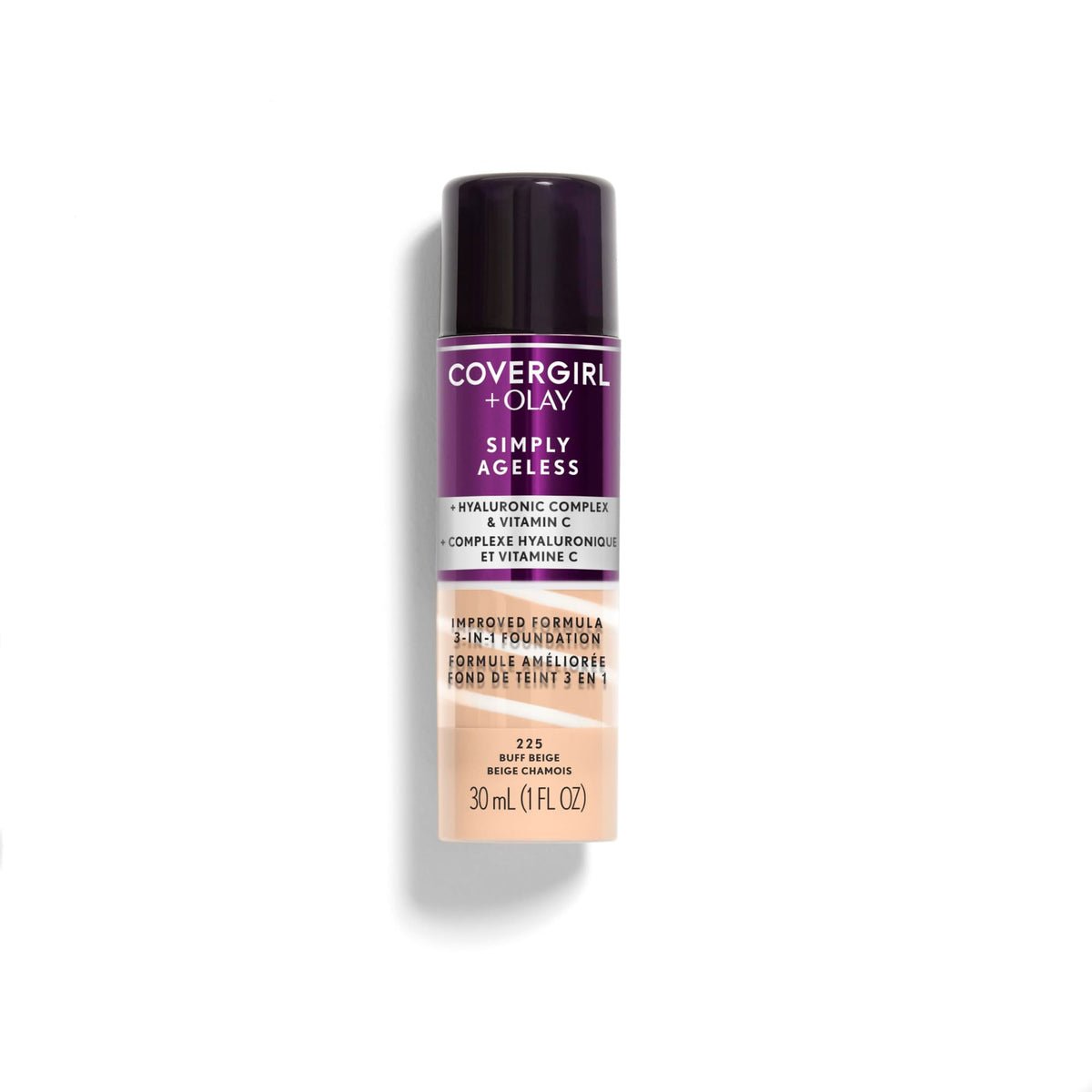 COVERGIRL+Olay Simply Ageless 3-in-1 Liquid Foundation Buff Beige, 1 Ounce (packaging may vary)