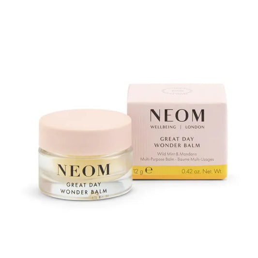 NEOM Great Day Wonder Balm, 12g | Smoothing Moisture for Lips & Dry Skin | Wild Mint & Mandarin | Scent To Make You Happy