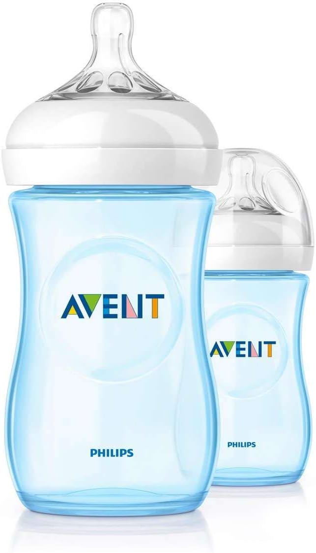AVENT Philips Natural Feeding Bottle Blue 260Ml Set of 2 Pa408