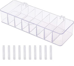 neotimely Data Cable Organizer Storage Box With Lid cables Organizer Box，Transparent Charger Cable Organiser ，Desk Accessories Storage Organizer Cable Management Tidy With 10 Cable Ties Straps