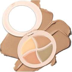 KASTWAVE 4 Color Cream Contour and Concealer Palette for Mature Skin, Perfect for Hiding Imperfections, Dark Circles, and Acne Spots