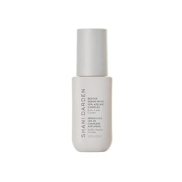 Shani Darden Rescue Serum with 10% Azelaic Complex, Lightweight Hydrating Azelaic Acid Serum for Face with Oat Kernel & Aloe Extracts, Helps Skin Redness & Acne, Non-Comedogenic, Vegan, 1 fl oz 30 ml