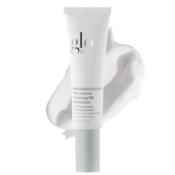Glo Skin Beauty Microbiome Restoring PM Moisturizer – Oil-Free Night Gel-Cream for Acne-Prone Skin, Repairs Moisture Barrier & Reduces Pores, Fine Lines & Wrinkles