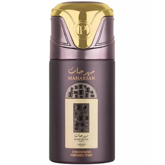 Lattafa Maharjan Gold Concentrated Perfumed Deodorant Spray For Unisex - 6.6 Ounce
