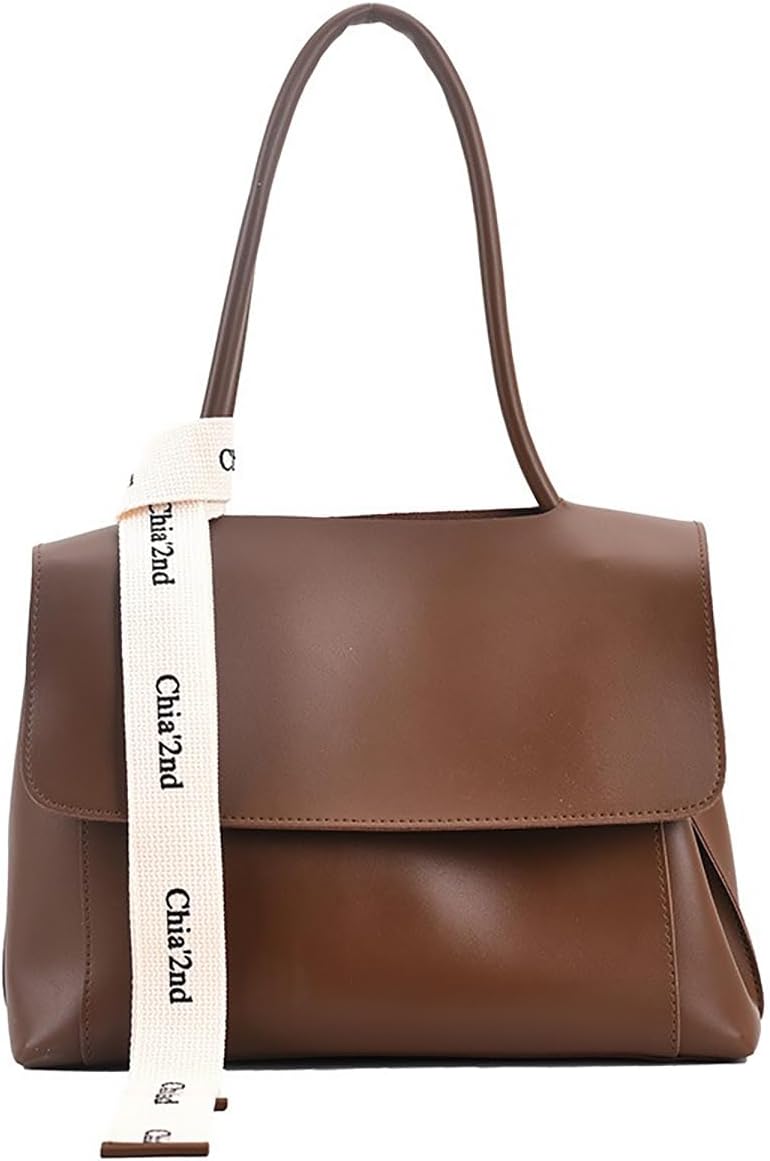 Tote Bags for Women Shoulder Bag Ladies Handbags Soft Faux Leather Tote Bag, Big Capacity Purse for Women - Brown