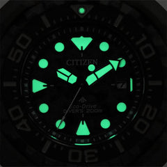 Citizen Men's Analogue Eco-Drive Watch with Rubber Strap Promaster Marine