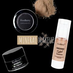 EcoBerry Tinted Face Powder For Everyday No Makeup Look, Talc Free, Hypoallergenic, Sensitive Skin 100% Pure, Organic | Natural | Alcohol Free | Preservative Free | Chemical Free | Vegan,Beige