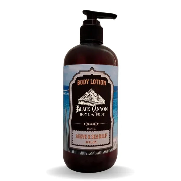 Black Canyon Home and Body Agave & Sea Kelp Scented Body Lotion with Lanolin and Jojoba Oil, Fresh Oceanic Citrus Woody Fragrance Moisturizer - 12 Oz