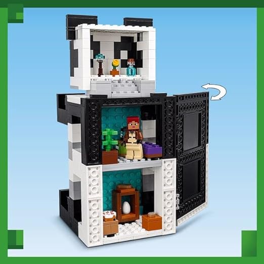 LEGO 21245 Minecraft The Panda Haven Set, Movable Toy House with Baby Pandas Animal Figures, Toys for 8 Plus Years Old Kids, Boys and Girls, Gift Idea