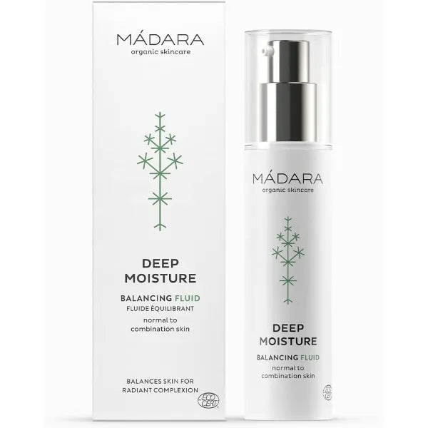 MÁDARA Organic Skincare Deep Moisture Fluid and Nourish Cream – 24-Hour Hydration, Lightweight & Soothing Care for Dry Skin, with Hyaluronic Acid and Plant Extracts, Vegan & Ecocert Certified