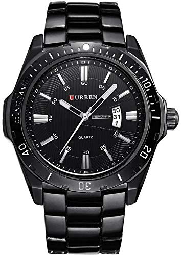 Curren Casual Watch For Men Analog Stainless Steel - 8110 - Black