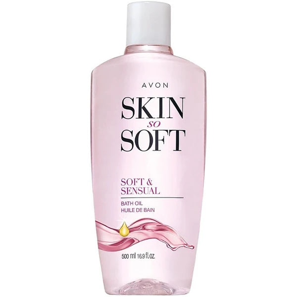 Avon Skin So Soft Soft & Sensual Bath Oil 16.9 fl oz Moisturizing Argan Body Oil for Hydrated, Glowing Skin