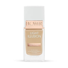 Flower Beauty Light Illusion Foundation with SPF 18 - Liquid Foundation Makeup with Buildable Coverage & Breathable/Lightweight Formula - Natural Complexion (Nude) (1 Count (Pack of 1))