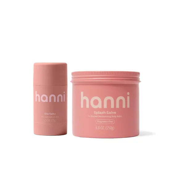 HANNI Fragrance Free Splash Salve & Fatty Moisturizer Stick Bundle for Sensitive Skin