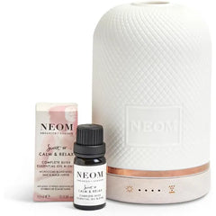 NEOM Wellness Pod Electronic Diffuser & Rose, Lime & Black Pepper Essential Oil Blend, 10ml