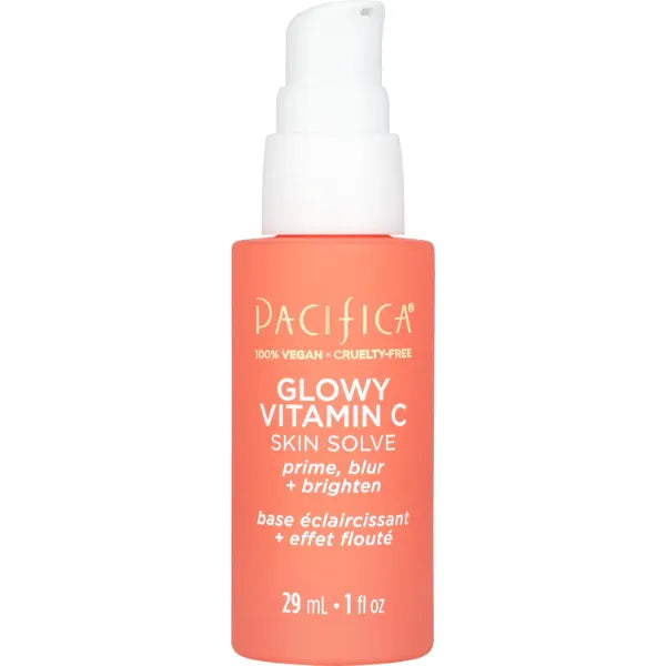 Pacifica Glowy Vitamin C Skin Solve Primer – Brightening Face Primer with Vitamin C, Kakadu Plum & Squalane, Hydrates & Illuminates, Vegan & Cruelty-Free
