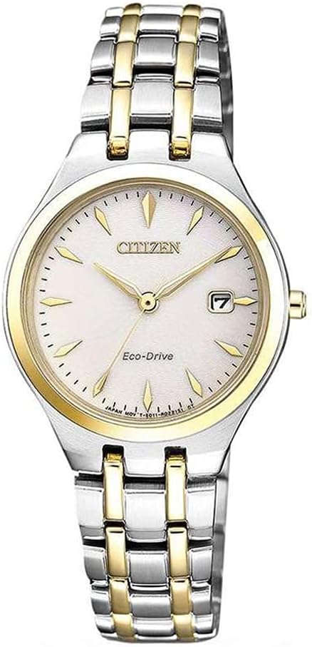 Citizen Women's Analogue Solar Powered Watch with Stainless Steel Strap EW2484-82B